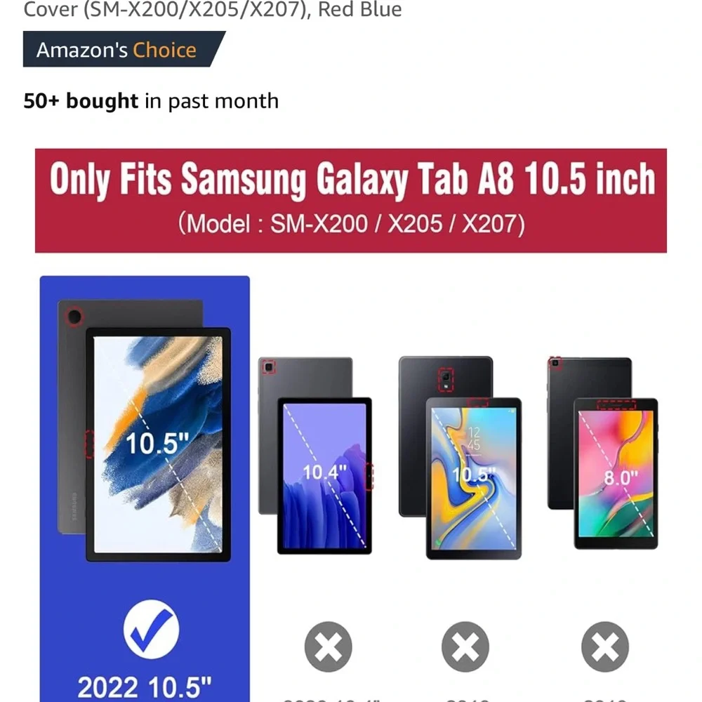 Red and Blue Tablet Cover with Stand and Full Protection